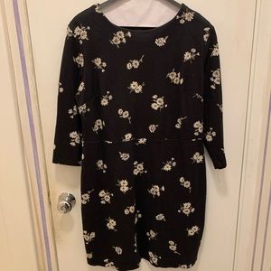 Black floral dress